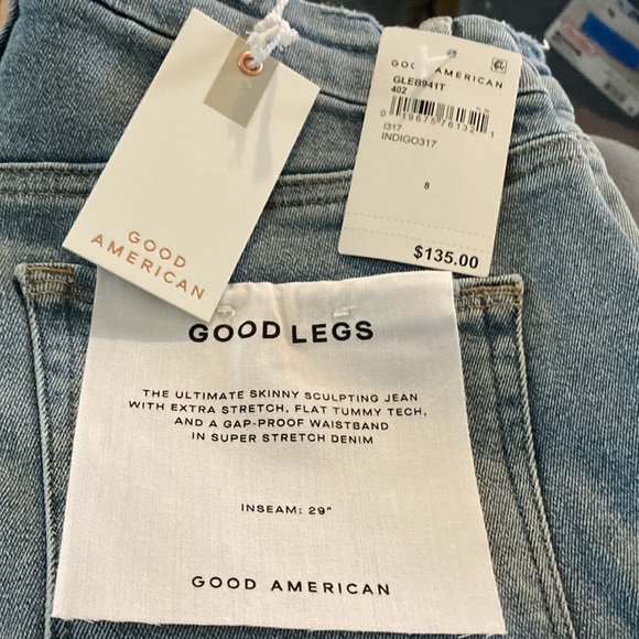 ⭐️ Good American GOOD LEGS distressed waist sculpting Jean NWT - Picture 9 of 10